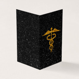 Tarjeta Pack of 25 Glitter Caduceus Medical Graduation