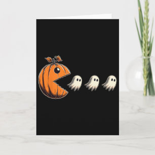 Tarjeta Pacween divertida calabaza de Halloween fantasma c