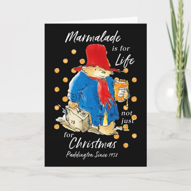 Tarjeta Paddington Bear Xmas Marmalade For Life Cute Merry (Anverso)