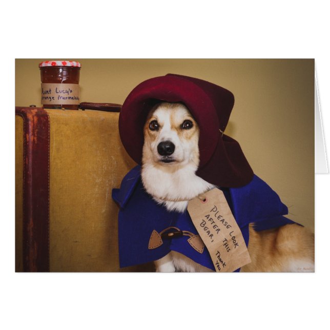 Tarjeta Paddington Corgi Blank (Anverso (Horizontal))