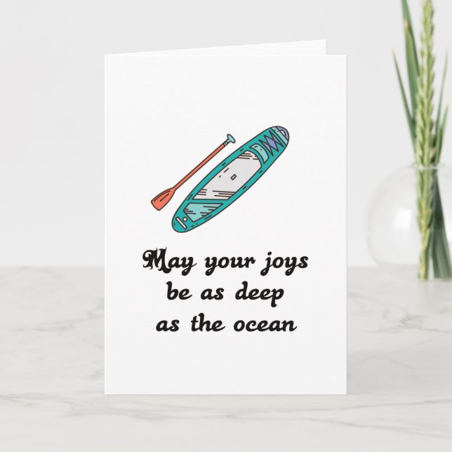 Tarjeta Paddle de pie - Idea de regalo actual (Anverso)