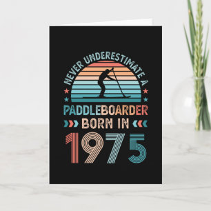 Tarjeta Paddlebarding nacido en 1975 50º cumpleaños regalo