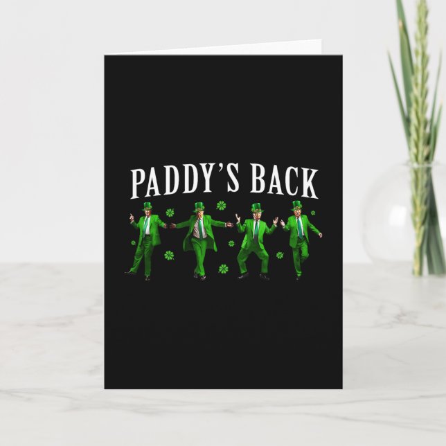 Tarjeta Paddy's Ck Divertido Trump Día de San Patricio Tré (Anverso)