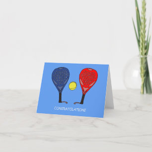 Tarjeta Padel Tennis Felicitaciones