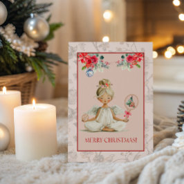 Tarjeta Padel Themed Greeting Card – Christmas Angel Motif