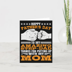 Tarjeta Padrastro gracias por aguantar a mi mamá Día del P