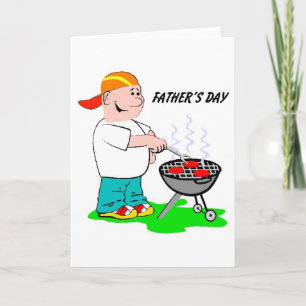 Tarjeta Padre asando a papá