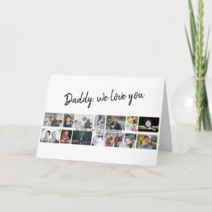Tarjeta Padre con hijos familia papá 14 fotocolage 