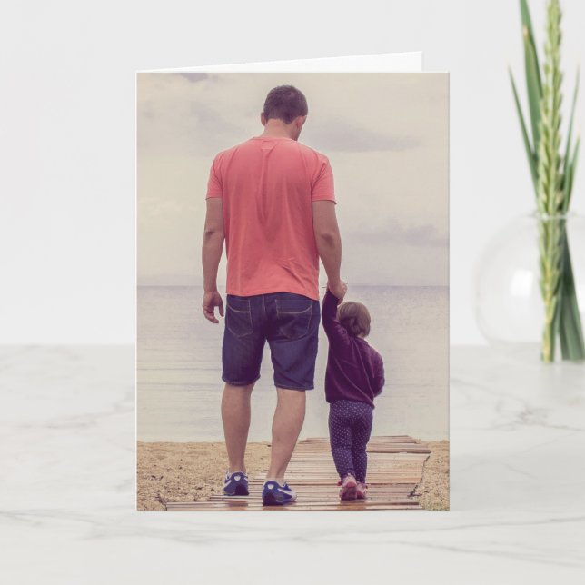 Tarjeta Padre de foto familiar completo (Anverso)