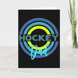 Tarjeta Padre de Hockey Con Círculos de Hockey Modernos 