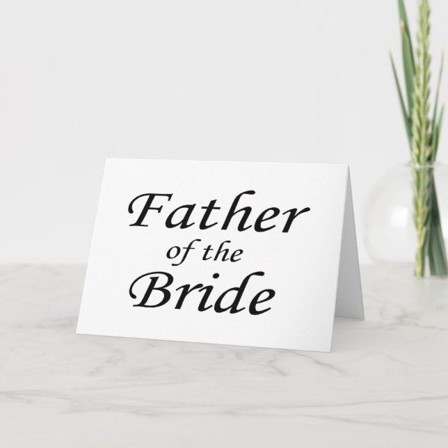 Tarjeta Padre de la novia (Anverso)