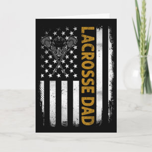 Tarjeta Padre de Lacrosse Bandera Americana Día del Padre
