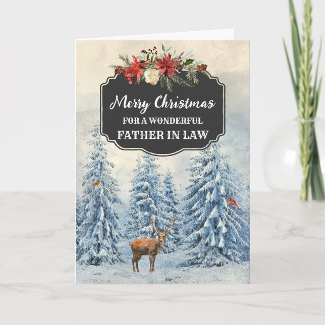 Tarjeta Padre de los bosques rusos en la ley Feliz Navidad (Anverso)