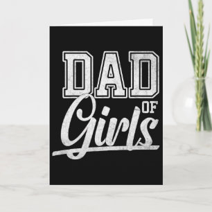 Tarjeta Padre De Niñas Orgulloso Padre De Niñas Padre De H