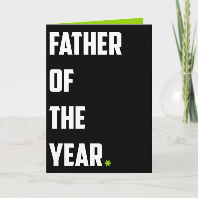 Tarjeta Padre Del Año Divertido (Anverso)
