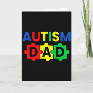 Tarjeta Padre del Autismo Paternidad Apoyo Conciencia del