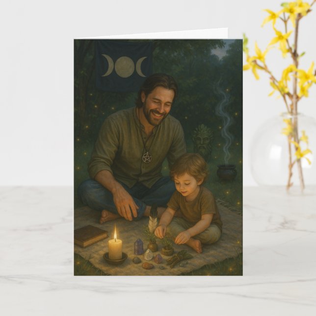 Tarjeta Padre del Bosque (flor amarilla)