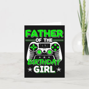 Tarjeta Padre Del Chica De Cumpleaños Videojuego Bday Fies