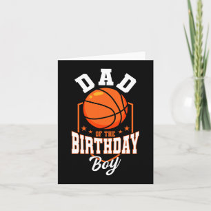 Tarjeta Padre Del Tema Del Baloncesto De Birthday Boy Bday