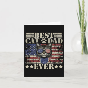 Tarjeta Padre Día Patriótico Papi Papi Famoso Mejor Gato