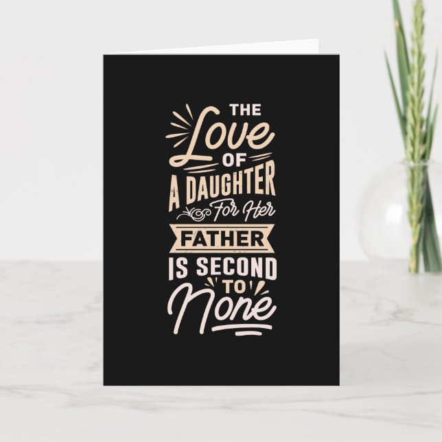 Tarjeta Padre E Hija Mejor Papá Ama El Día De Los Padres (Anverso)