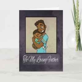 Tarjeta Padre e hijo afroamericanos