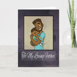 Tarjeta Padre e hijo afroamericanos