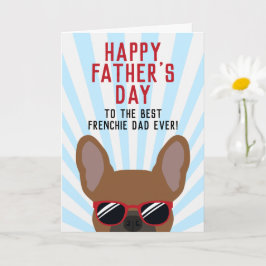 Tarjeta Padre francés día del padre Red Fawn Bulldog Franc