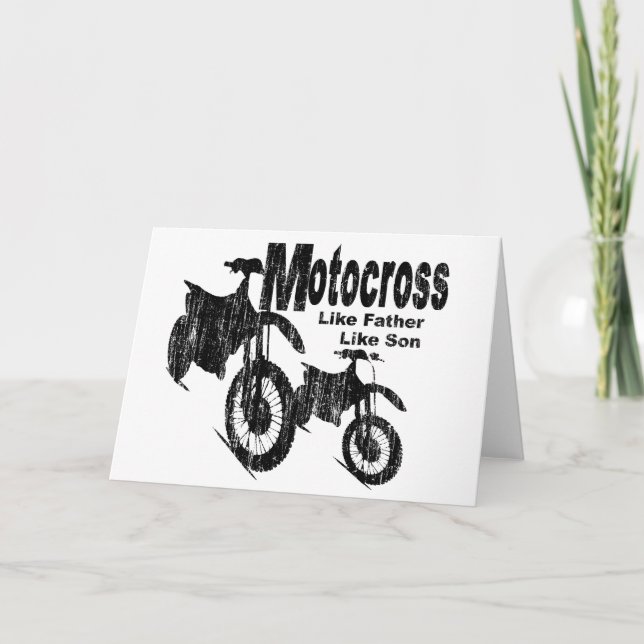 Tarjeta Padre/Hijo de Motocross (Anverso)