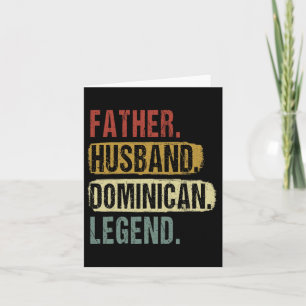 Tarjeta Padre Husnd Leyenda Dominicana Dominica Papá Padre