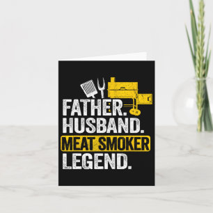 Tarjeta Padre Hussein Meat Smoker Legend Grilling Dad