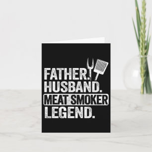 Tarjeta Padre Hussein Meat Smoker Legend Grilling Dad