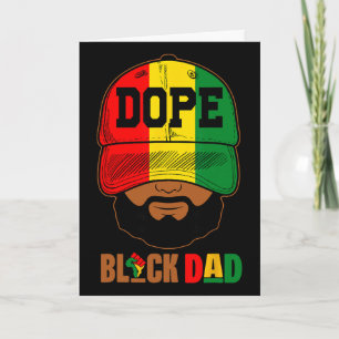 Tarjeta Padre Negro Con Gorra Droga Día del Padre Negro