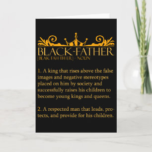 Tarjeta Padre Negro Día del Padre Afroamericano Afrocéntri