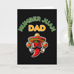 Tarjeta Padre Número Uno Día del Padre Mexicano Divertido