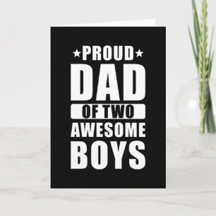 Tarjeta Padre Orgulloso Dos Hijos