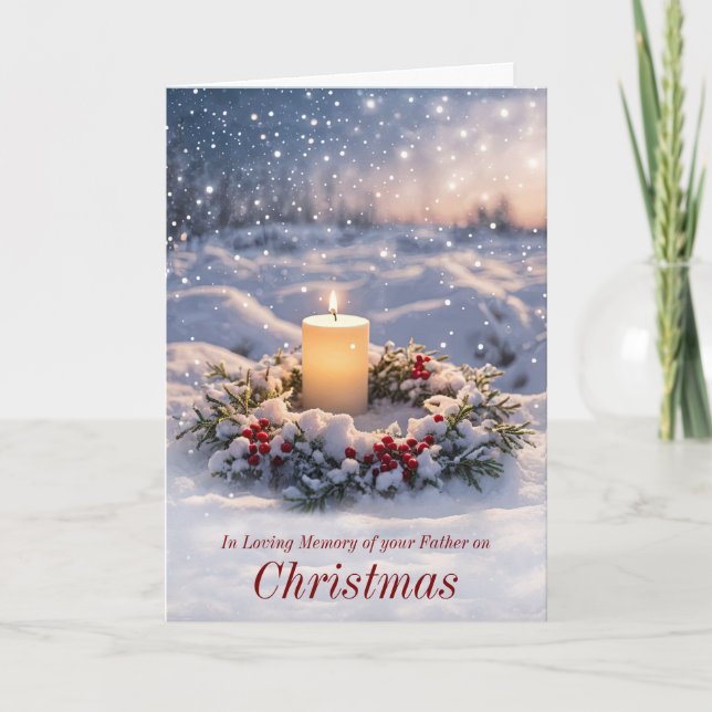 Tarjeta Padre Padre En Navidades De Recuerdo (Anverso)