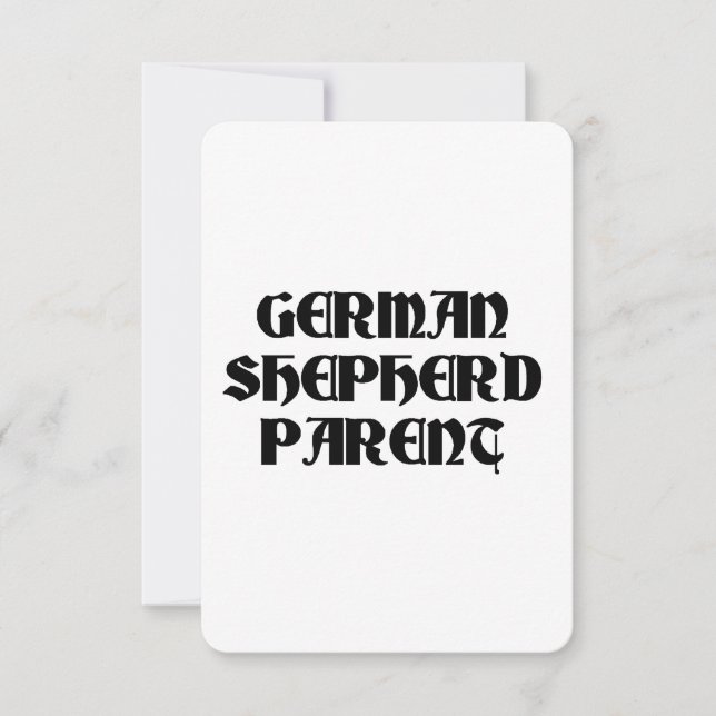 Tarjeta padre pastor alemán (Anverso)
