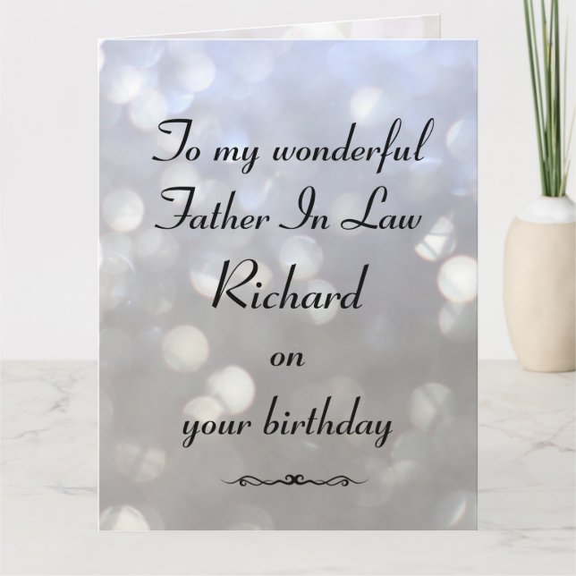 Tarjeta Padre Personalizado En El Cumpleaños De La Ley (Anverso)