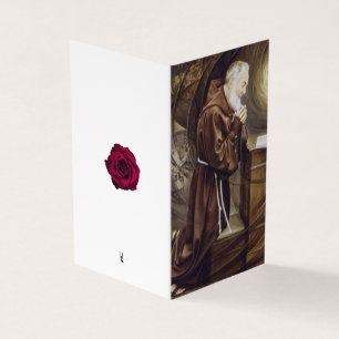 Tarjeta Padre Pío Condolencia Católica Gracias Cartas