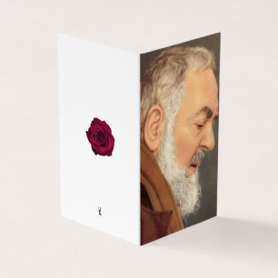 Tarjeta Padre Pío Condolencia Católica Gracias Cartas
