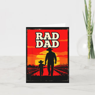 Tarjeta Padre radical padre e hijo agricultor western atar