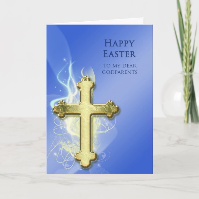 Tarjeta Padres, Cruz Dorada Pascua (Anverso)