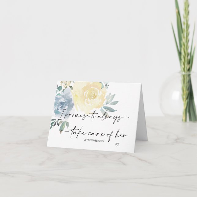 Tarjeta Padres de la ley entregan a Groom la atención de s (Anverso)