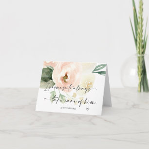 Tarjeta Padres de la ley entregan a novia el cuidado de su