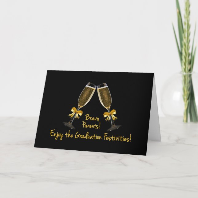 Tarjeta Padres - Disfrute de las fiestas de graduación - C (Anverso)