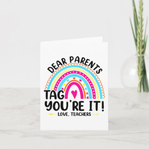Tarjeta Padres Etiqueta Eres Tú Ama Maestros Divertido Mae