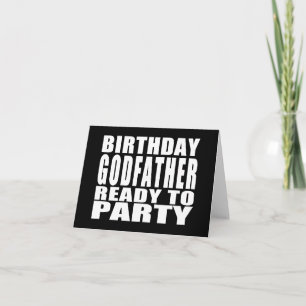 Tarjeta Padres: Padrino de cumpleaños listo para Fiesta