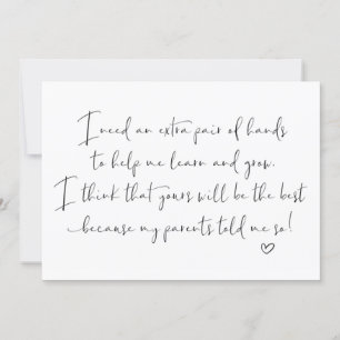 Tarjeta Padres piden limosna a padrina