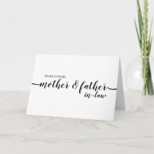 Tarjeta Padres recién casados minimalistas simples Madre P